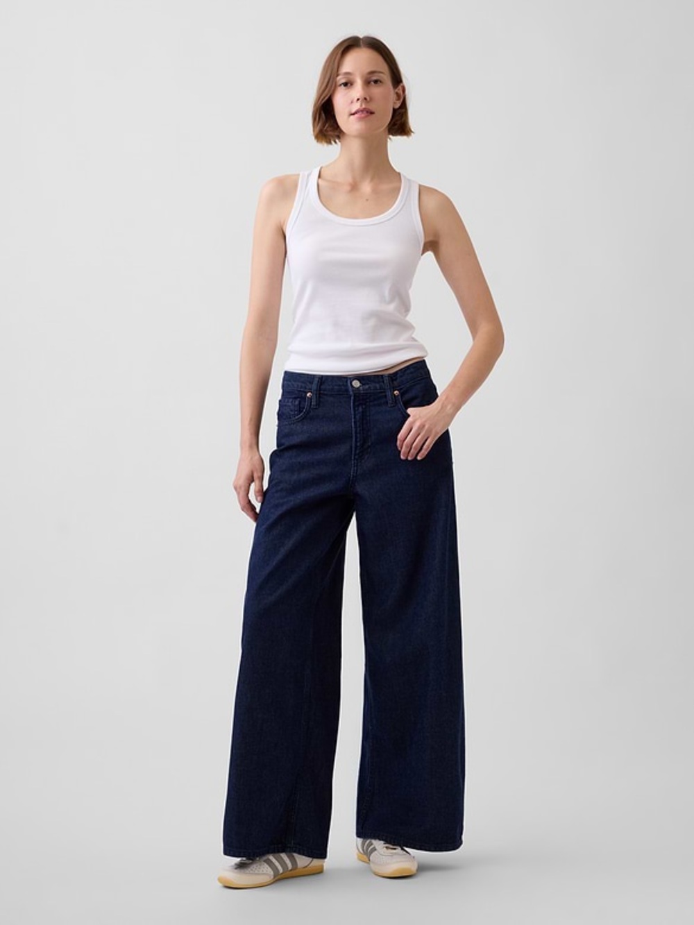 Gap Wide Leg Dark Blue Womens Jeans